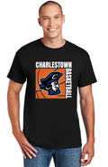 Charlestown Pirates Basketball School Logo T-Shirt