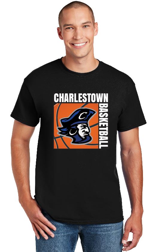 Charlestown Pirates Basketball School Logo T-Shirt