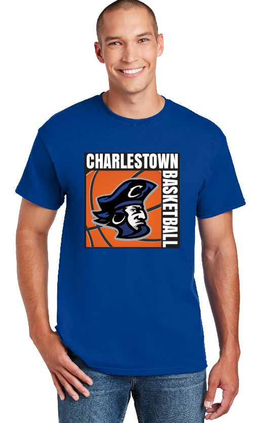 Charlestown Pirates Basketball School Logo T-Shirt