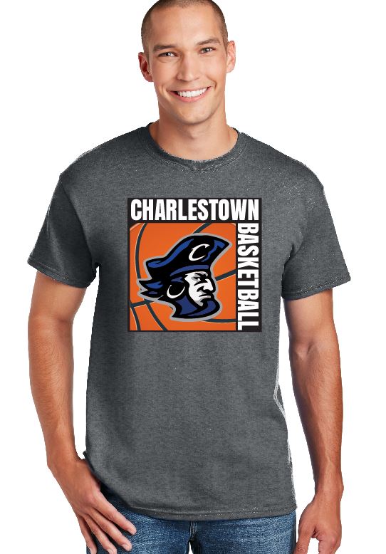 Charlestown Pirates Basketball School Logo T-Shirt