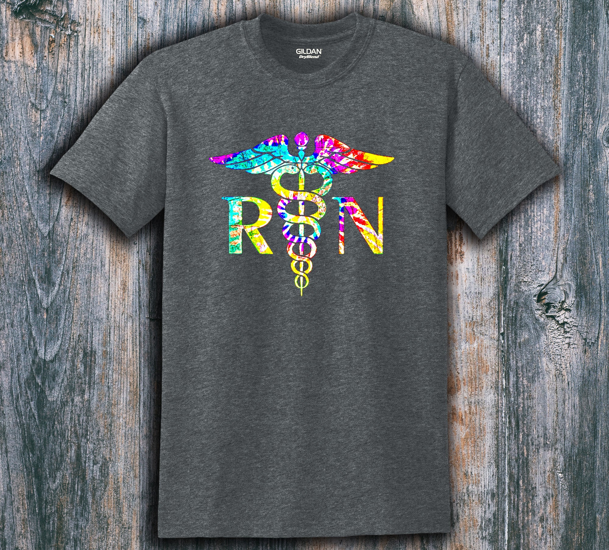 Nurse Rainbow Tie-Dye T-Shirt