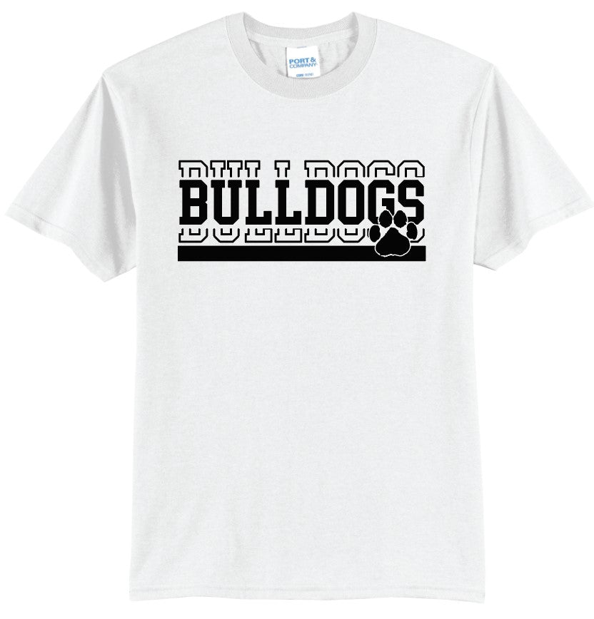 New Albany Bulldog Broken Word Paw T-Shirt