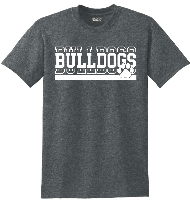 New Albany Bulldog Broken Word Paw T-Shirt