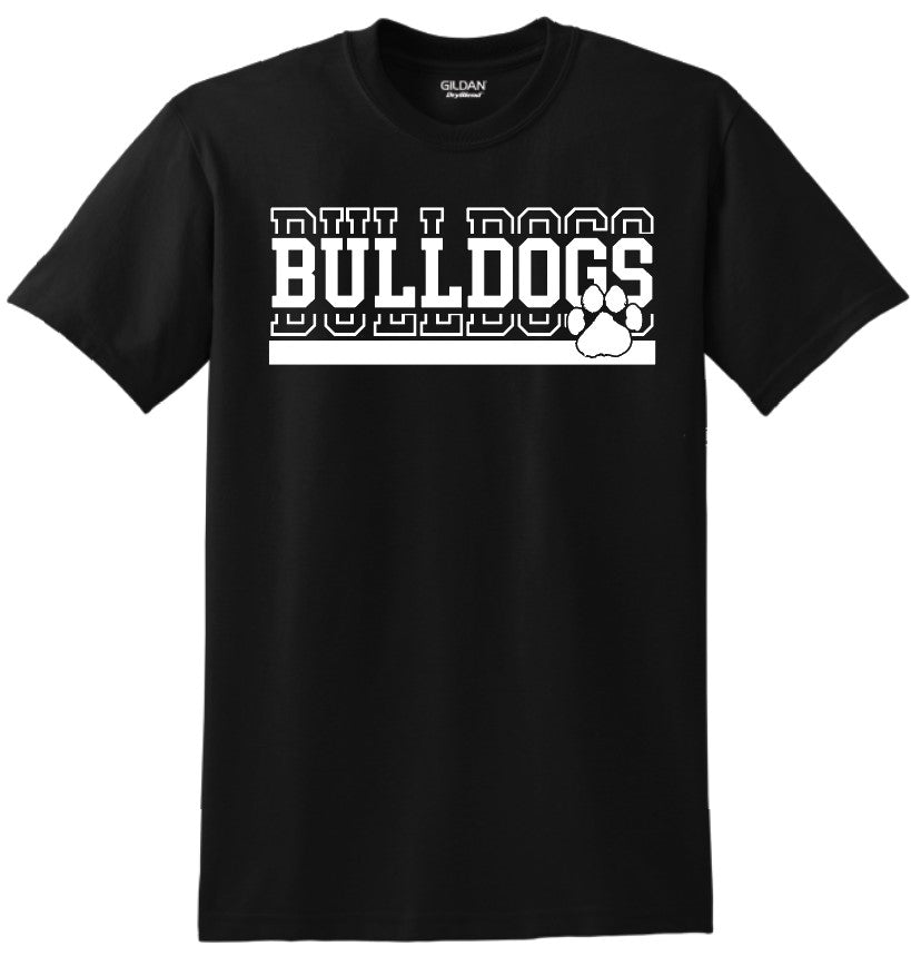 New Albany Bulldog Broken Word Paw T-Shirt