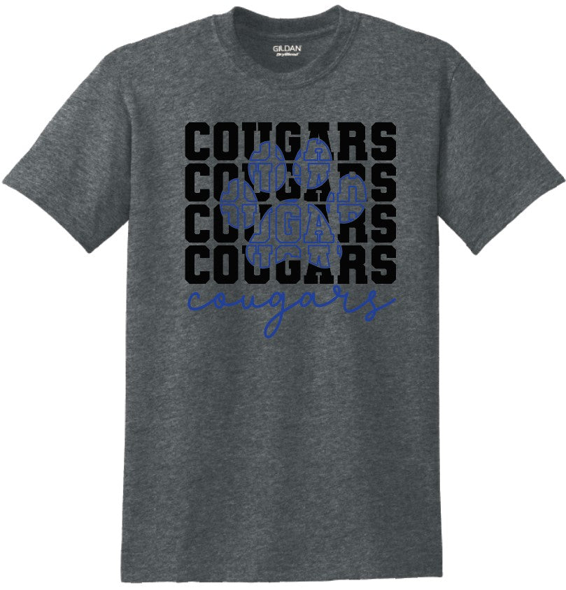 North Harrison Cougars Paw Print T-Shirt