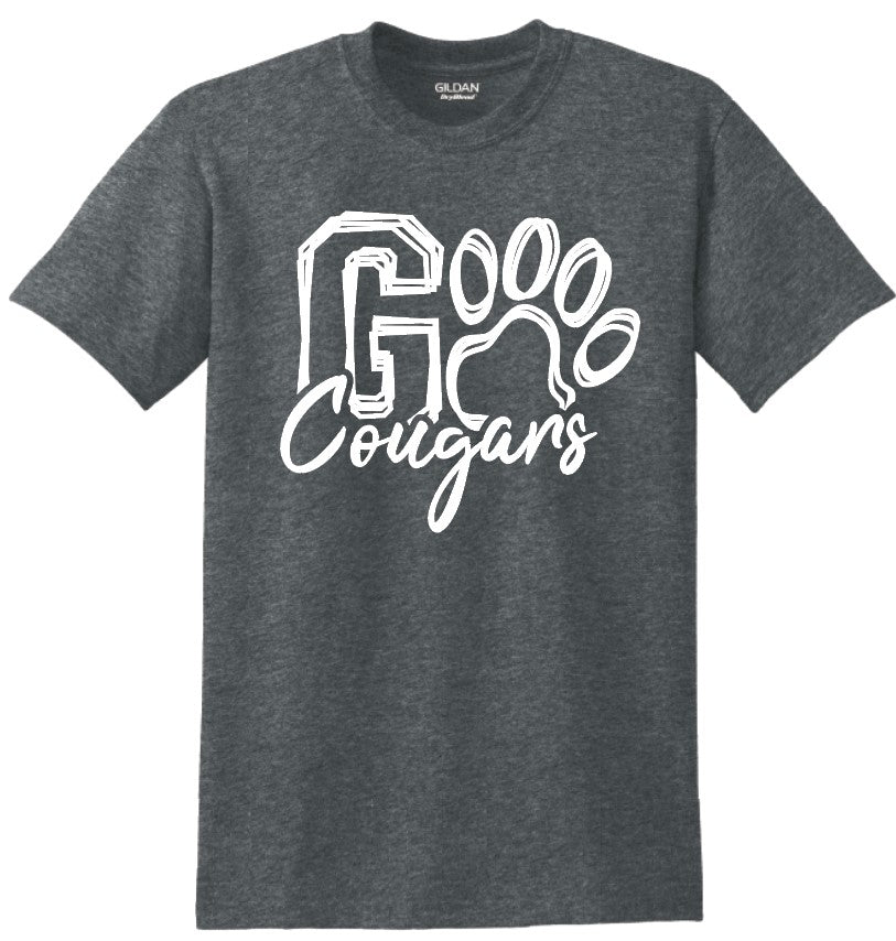 North Harrison Cougars Go Cougars with Paw T- Shirt