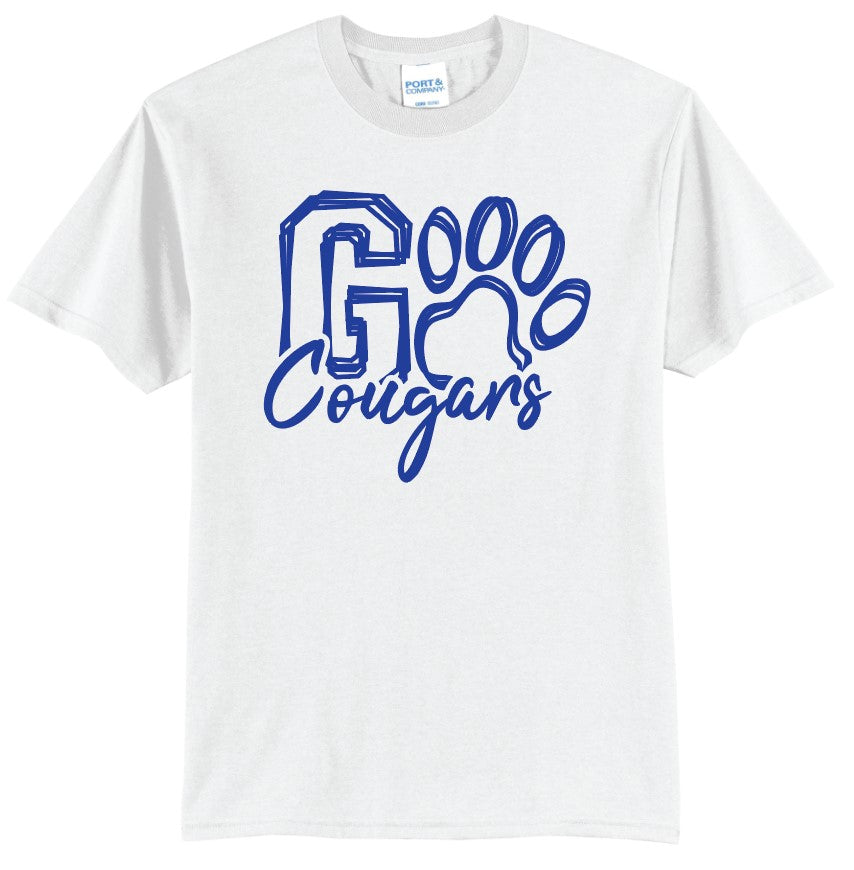 North Harrison Cougars Go Cougars with Paw T- Shirt