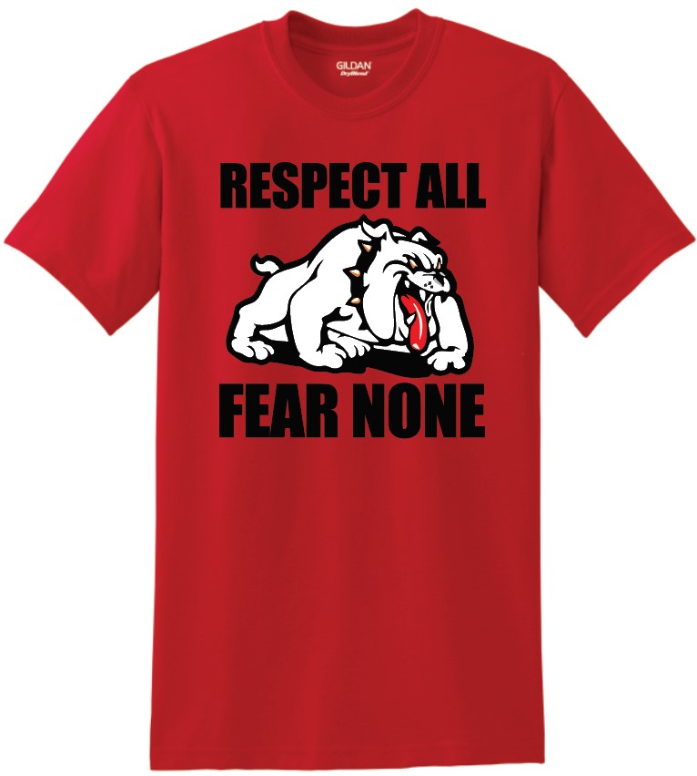 New Albany Bulldogs Respect and Fear T-Shirt