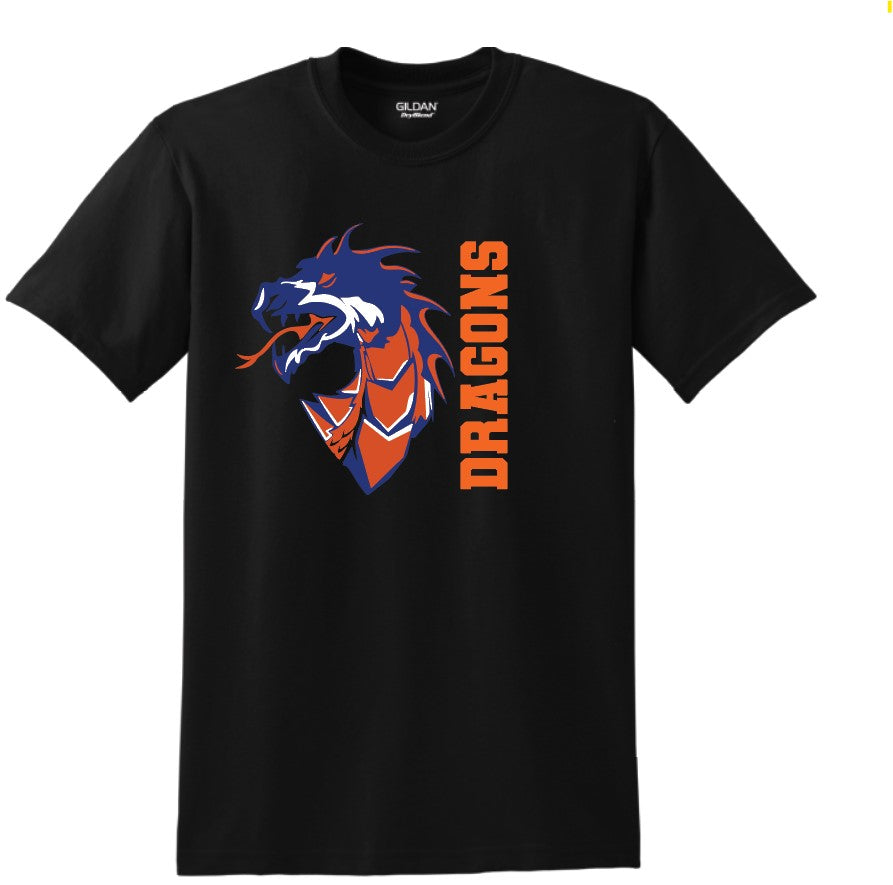 Silver Creek Dragons Mascot with Vertical Lettering T-Shirt