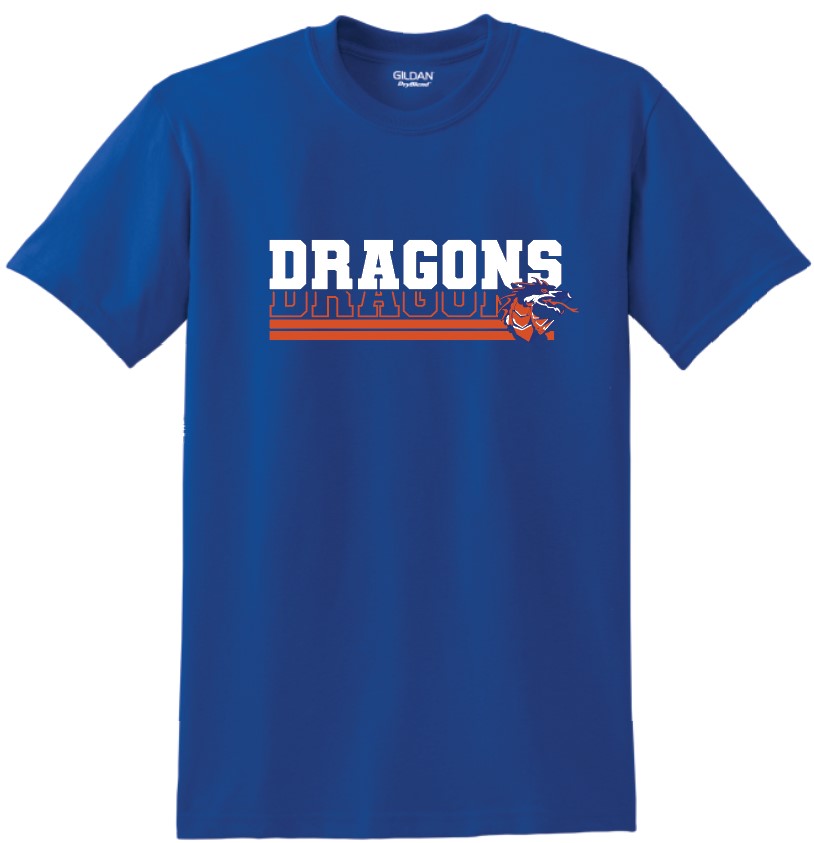 Silver Creek Dragons Stacked with Mascot T-Shirt