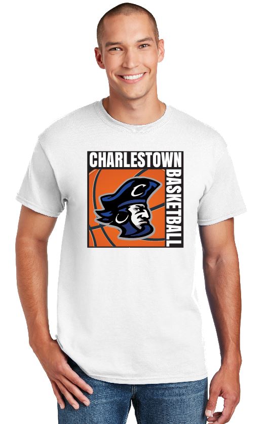 Charlestown Pirates Basketball School Logo T-Shirt